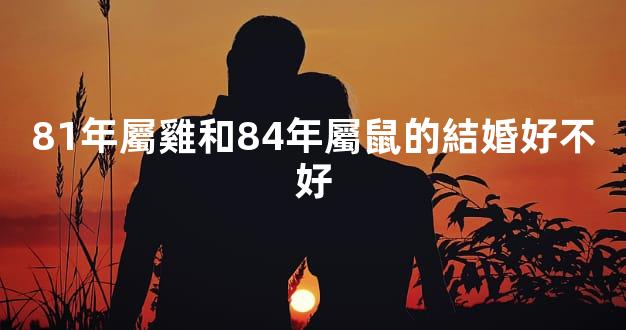 81年屬雞和84年屬鼠的結婚好不好