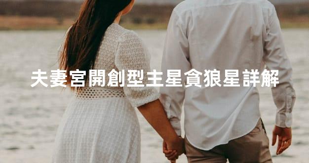 夫妻宮開創型主星貪狼星詳解